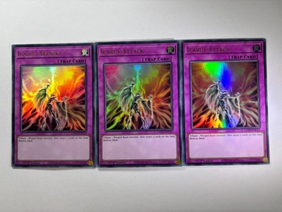 3 x Icarus Attack L5DD-ENC23 Ultra Rare 1st Edition YuGiOh Playset NM