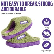 Womens Winter Slippers Plush Lined House Shoes Indoor Mule Slides Thick Sole UK