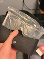 PRADA Black Hard Case for Glasses, Unisex Snap Closure Eyeglass Case