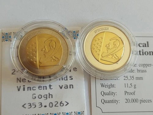 Probe 2 x 2 Euro, Nederland Mit Zertifikaten