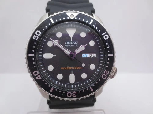 SEIKO 7S26-0020 SKX007 DAYDATE STAINLESS STEEL AUTOMATIC MENS DIVER WATCH