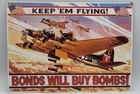 Vintage Keep Em Flying War Planes Porcelain Enameled Metal Sign