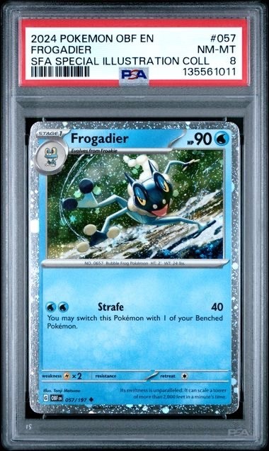 ファイヤー　カードダスPSA8 FROGADIER #057 PSA 8 2024 POKEMON OBF EN-OBSIDIAN FLAMES | eBay