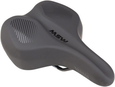 MSW SDL-192 Spin Fitness Bike Saddle with Chromoly Rails & Dual-Density Foam