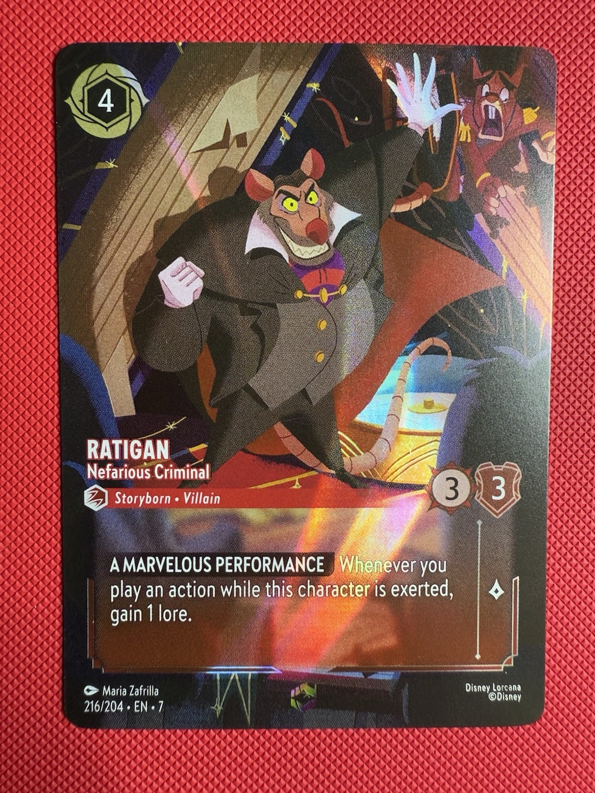 Lorcana - Ratigan - Nefarious Criminal (Enchanted) 216/204 Archazia's Island