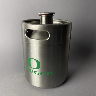 Mini Keg Beer Party Growler 64 oz Stainless Steel Oregon Ducks Football