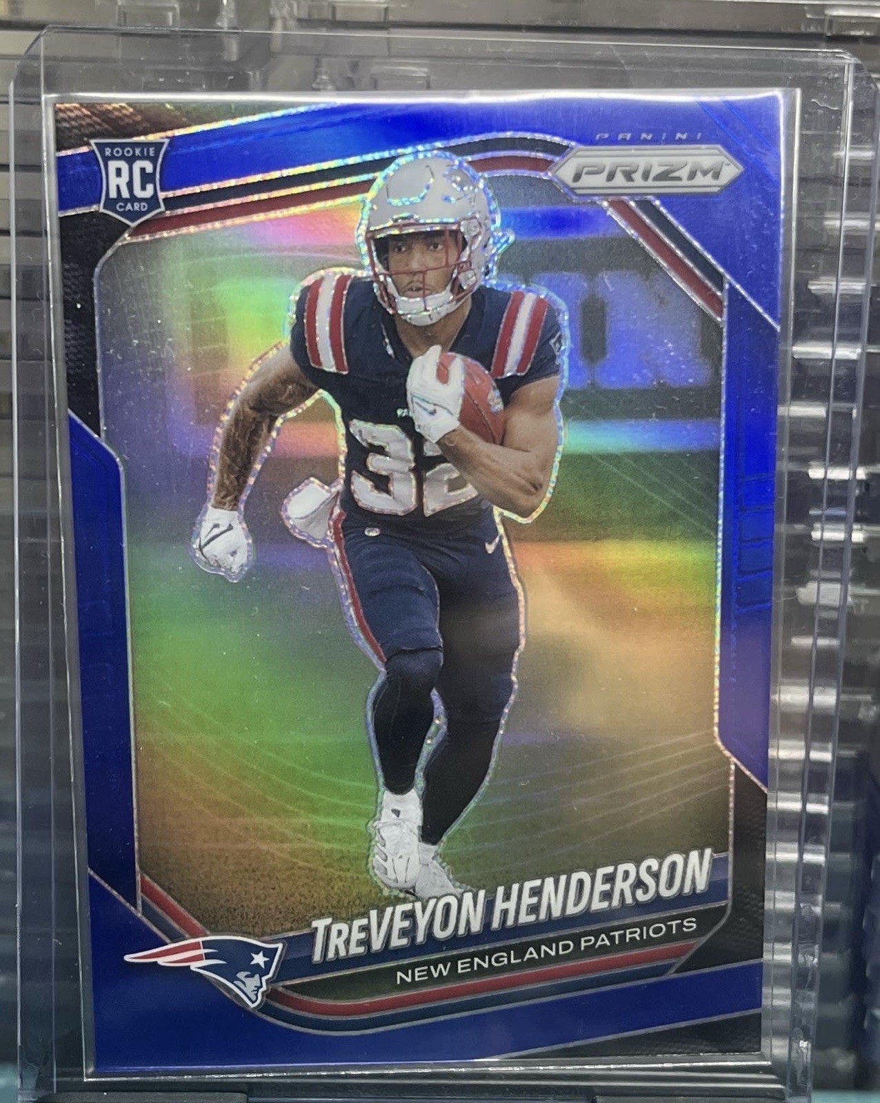 2025 Panini Prizm Treveyon Henderson Rookie Blue Retail SSP #343 RARE PLAYOFFS