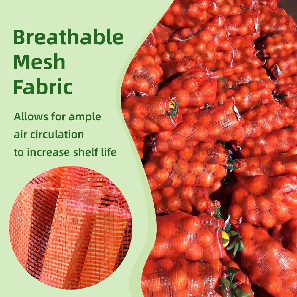 Extra Large Mesh Produce Bags 60 lbs Reusable Onion Sacks Vegetable Storage Bags