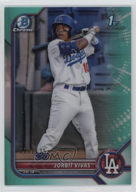 2022 Bowman Chrome Prospects Aqua Refractor 25/125 Jorbit Vivas #BCP-24 1a39