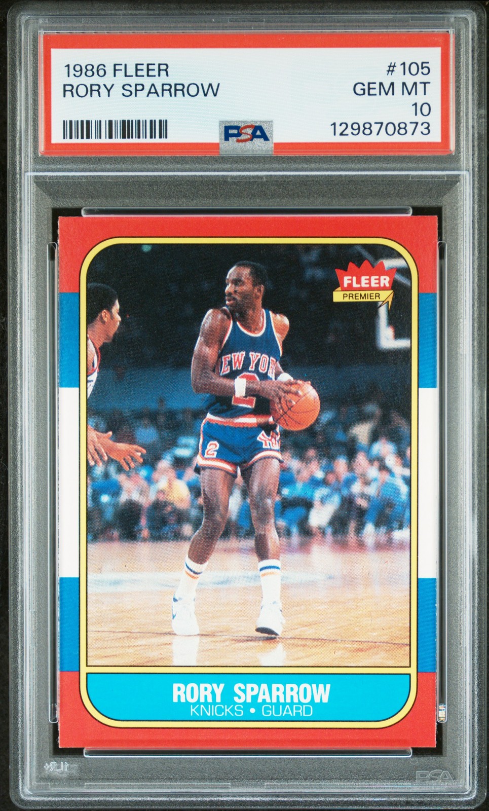 1986-87 Fleer #105 Rory Sparrow PSA 10 New York Knicks