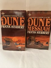 Dune & Dune Messiah by Frank Herbert (1981,1982Berkley)Vntg Paperback Books Set