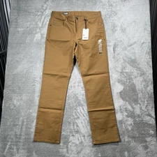 New STIO Rivet Canvas Pant Barren Butte Brown Mens Size 33R (Measures 32x32)