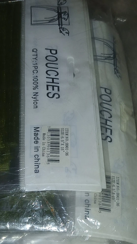 Bolsa de Vino en Verde Musgo 6.5 x 15" NUEVA 10 Paquetes de Diez 100 Total con OFERTAS Foto 4 de 4