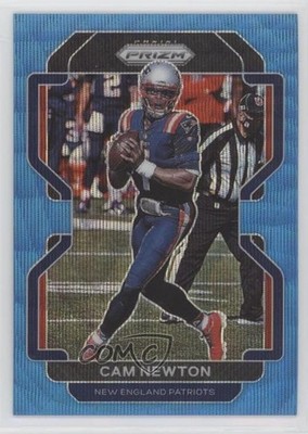 2021 Panini Prizm Blue Wave Prizm 123/199 Cam Newton #96 0u5r | eBay