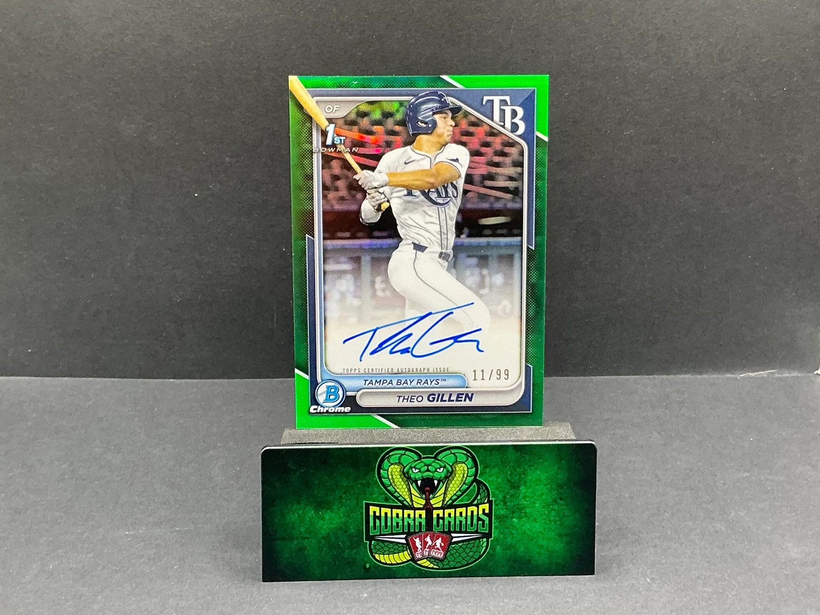 2024 Bowman Chrome Theo Gillen #CPA-TG True Green 1st Bowman 11/99