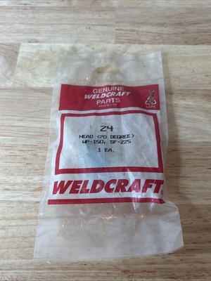 Weldcraft 24 TIG Torch Head 70 Degree WP-150 SF-225 Modular Interchangeable NIP