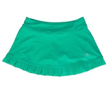 HEAD Tennis Skort M Teal Pleated Stretchy Athletic Skirt Sporty Activewear