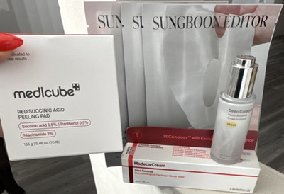 medicube & Centellian24 & SUNGBOON EDITOR Skin Care Set Peeling Pads Mask
