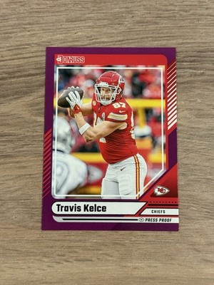 2024 Panini Donruss Travis Kelce #285 Purple Press Proof - Kansas City Chiefs 
