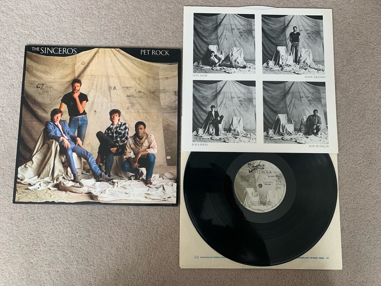 The Sinceros Pet Rock 12” Vinyl LP 1981 Demo Copy Lyric Inner Worlds Apart