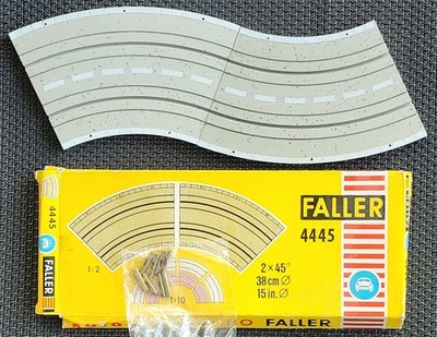 Faller AMS 4445 --  2 x Kurve 45 Grad, 60er Jahre Spielzeug #DEZ4502