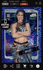 DIGITAL TOPPS WWE SLAM BAYLEY ICONIC COSMIC CHROME 25 BLUE MOON BASE