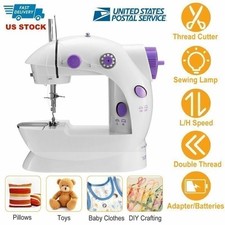 Electric Mini Sewing Machine Portable Handheld Adjustable 2 Speed Pedal