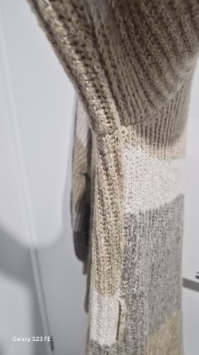 Women's BeMeChunky Knit Grey Beige Neutral Colour Open Front Cardigan Size XL - Picture 5 of 13
