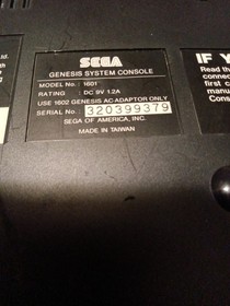 Sega Genesis Model 1 Bundle...Power Cords, 2 Controllers, 7 Games Tested=Working