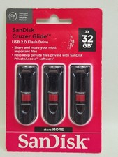3-Pack SanDisk 32GB Cruzer Glide USB 2.0 Flash Drive 3x32GB