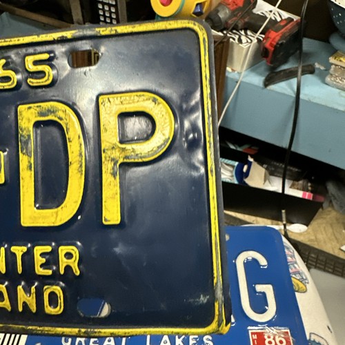 1965 Michigan License Plate 7715-DP Water-Winter Wonderland - Picture 7 of 22