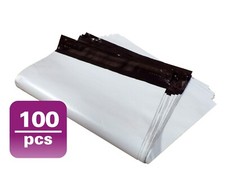 Fantasybuy 100 M5 WHITE POLY MAILERS ENVELOPES Self Sealing BAGS 12 x 15.5