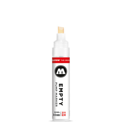 MOLOTOW 311EM - MEISSELSPITZE LEERER MARKERSTIFT - 4-8 MM NEU IM KARTON + PUMPENVENTIL