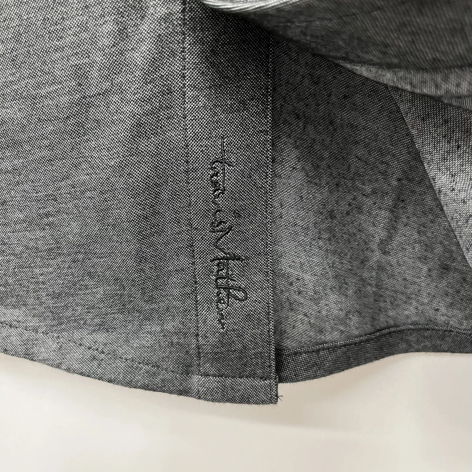 Travis Mathew Men's Button Front Shirt Golf Gray Pocket Cotton/Polyester Peru S - Image 4 of 4