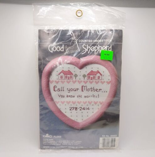 Vtg Good Shepherd Counted Crosstitch Kit No. 83553 Call Your Mother 1986 Sealed