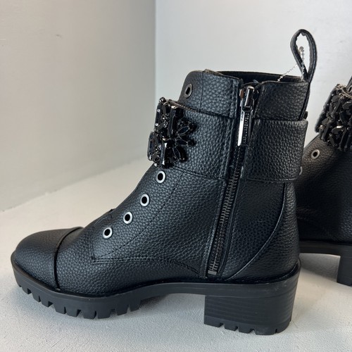 Karl Lagerfeld Paris | New Black Pippa Lug Sole Combat Boot 5.5 - Picture 5 of 15