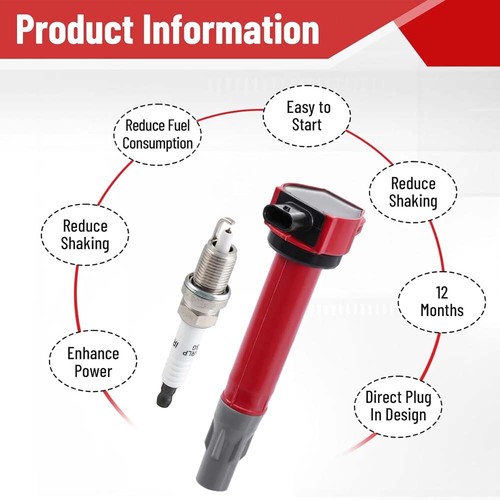 6 Pack Ignition Coils & Spark Plugs For 2006-2010 Dodge Charger 2.7L 3.5L UF502 - Picture 3 of 15
