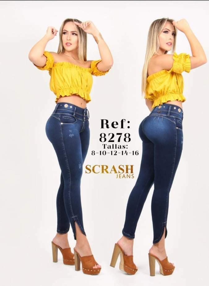 Colombianos Sc8278 Authentic Colombian Push Up Jeans, Jean Levanta Cola