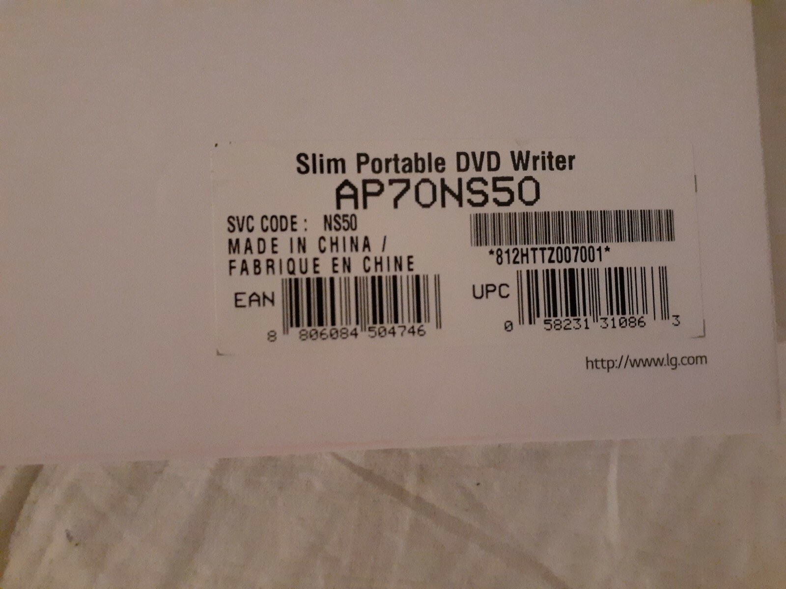 LG AP70NS50 DVDRW DL USB Slim SuperMulti Blade External Drive Silver