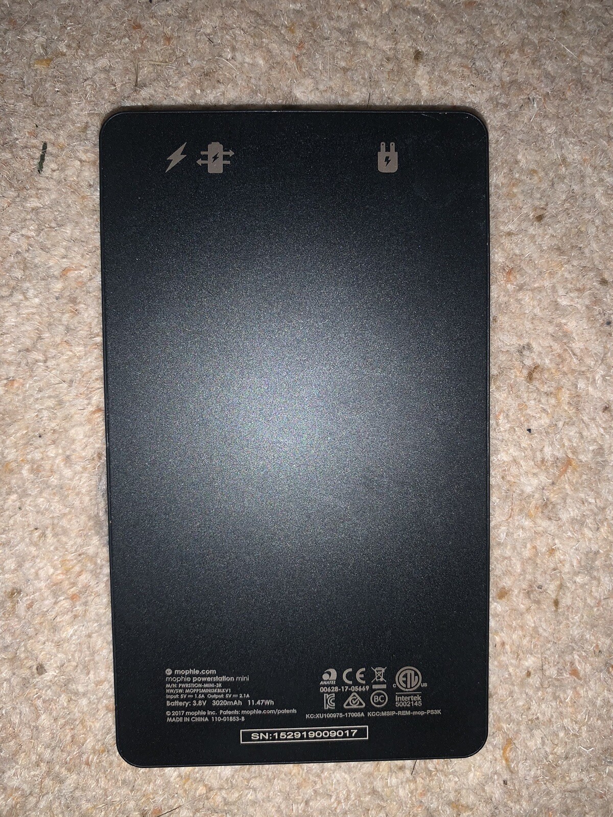 Mophie Powerstation Mini Portable Charger Power Bank 3020mAh Black eBay