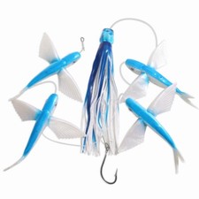 Flying Fish Chain Fishing Teasers Trolling Lures Big Game Baits for Saltwater