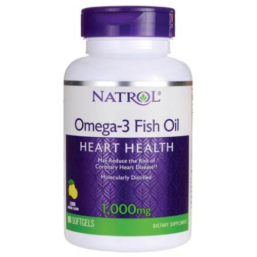 Natrol Omega-3 Fish Oil - Lemon 1,000 mg 90 Sgels - Picture 1 of 2