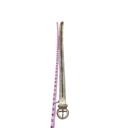 Talbots Women's XS Gold Metallic Braided Leather Belt Adjustable Casual - Picture 4 of 4