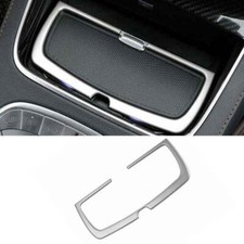 Central Console Water Cup Fit For Benz S-Class 2014-2020 Silver Steel Cover Trim