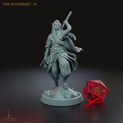The Wanderer Monk High Quality Dungeons and Dragons Miniature 3D Print | Claymo