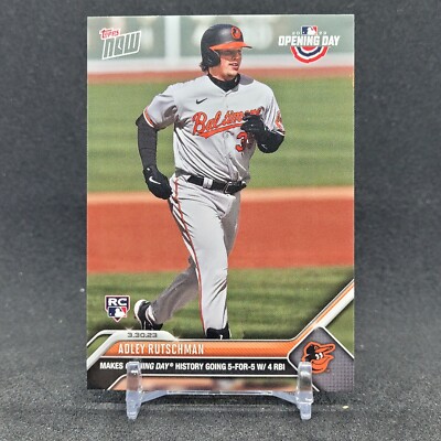 2023 Topps Now Adley Rutschman RC Opening Day 5-5 #4 Baltimore Orioles