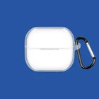 TPU Clear Earbuds Case Pouch Cover With Clip Hook for Samsung Galaxy Buds3 / Pro