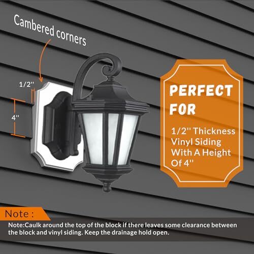 Vinyl Siding Mounting Blocks, Outdoor Siding Mounting Kit, Light White