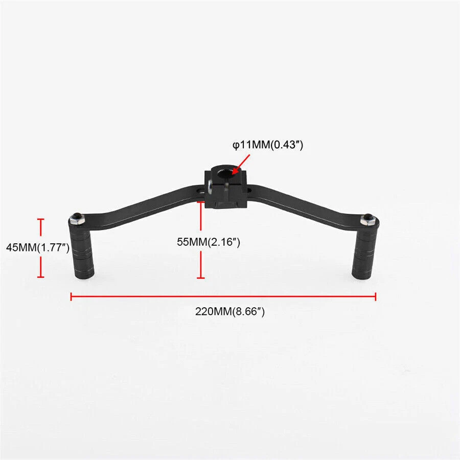 Palanca de cambio de marchas de aluminio de 2 vías reposapiés palanca de cambios para moto de cross motocicleta Foto 3 de 4