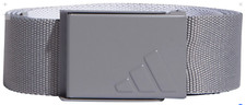 New Adidas Golf Reversible Web Belt Grey Three/White SAME DAY SHIPPING